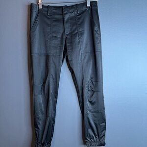 David Lerner | black 'leather' joggers